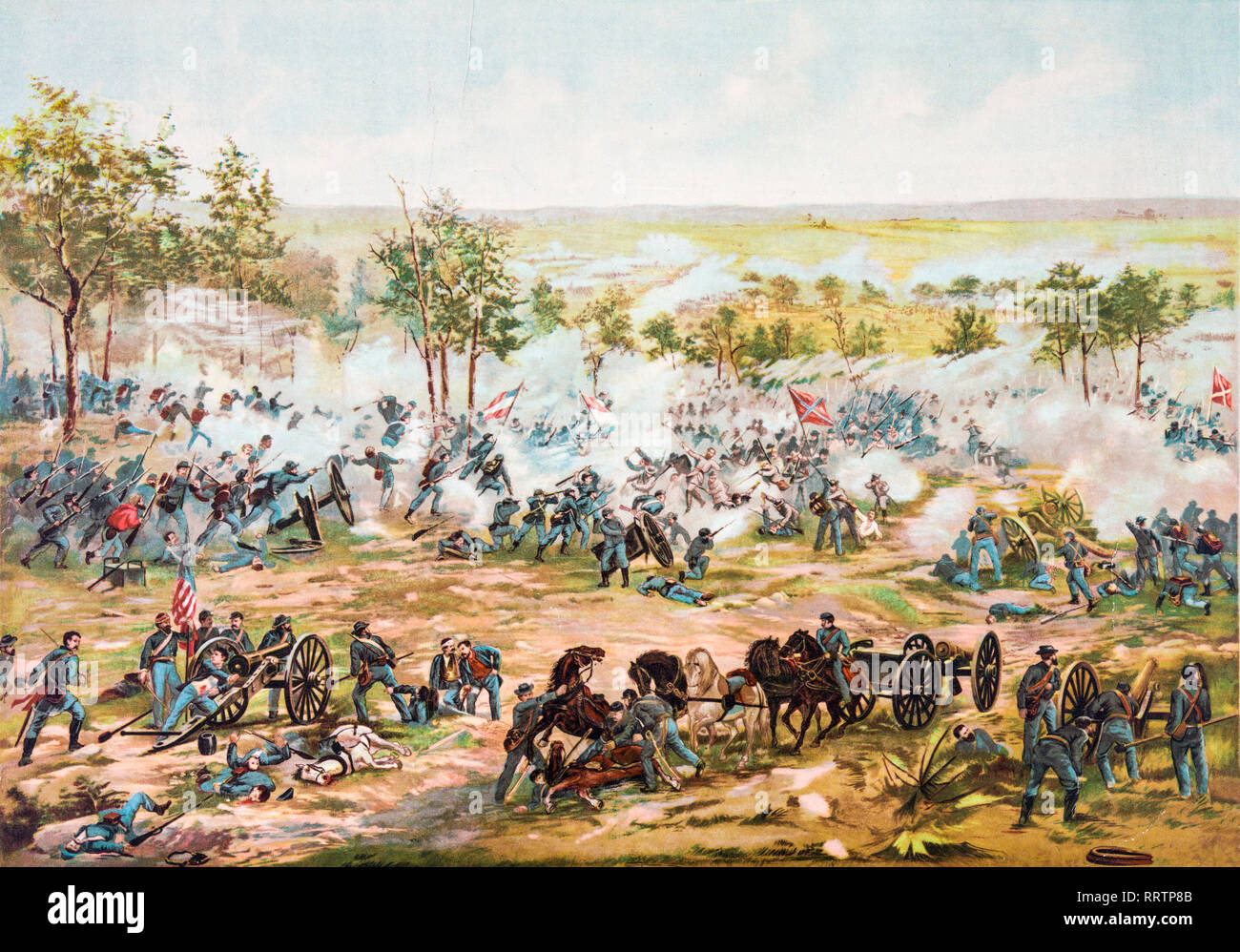 Battaglia di Gettysburg, dipinto della Guerra civile americana di Paul Philippoteaux, 1898 Foto Stock