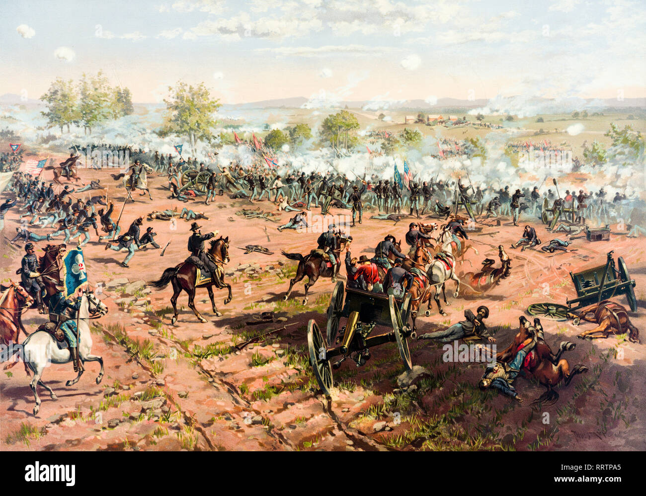 Battaglia di Gettysburg, guerra civile americana, pittura, 1867 Foto Stock