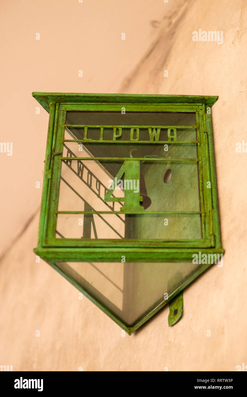 Numero di porta, il Museo Storico della Città di Cracovia, in Polonia Foto Stock