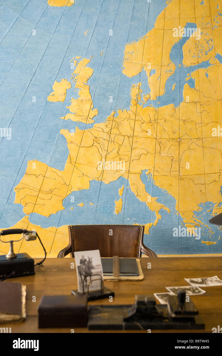 Il Museo Storico della Città di Cracovia, Oskar Schindler's desk, Polonia Foto Stock