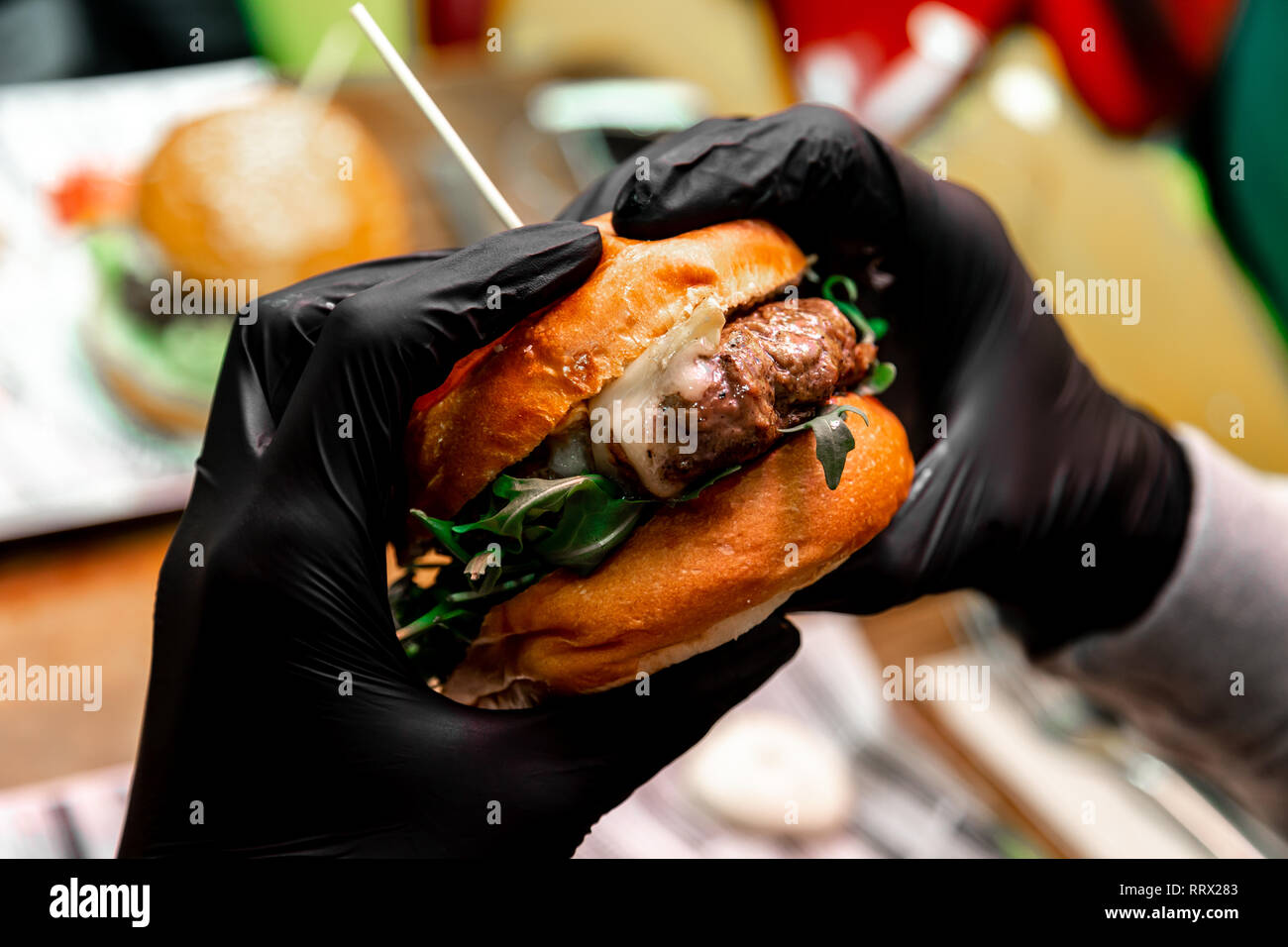 Il burger buono Foto Stock