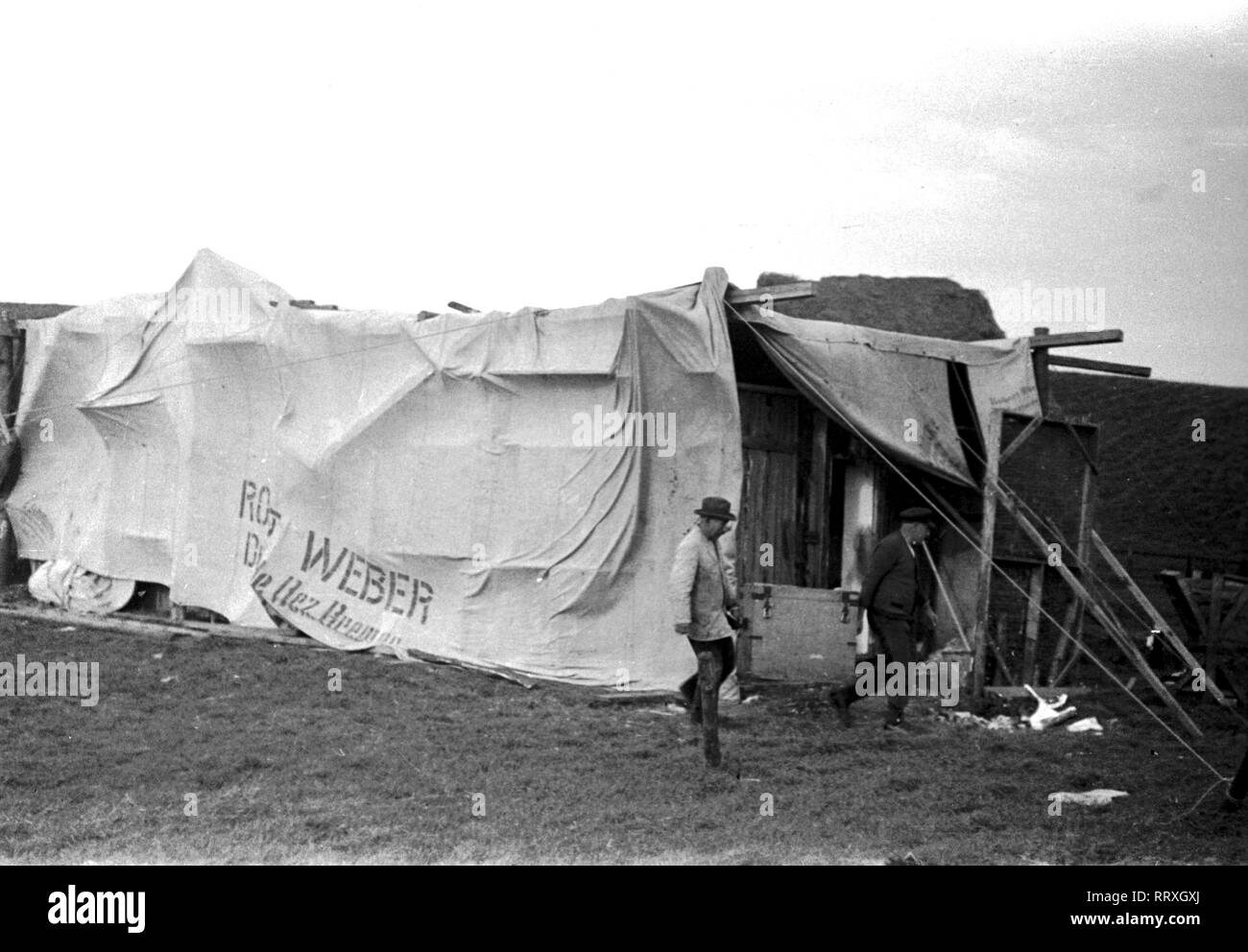 SCHIMMELREITER - l' frisone room' verso l'esterno con decorazioni interne del museo di storia locale di Husum, 10/1933, I.12/15-6 Schimmelreiter Foto Stock