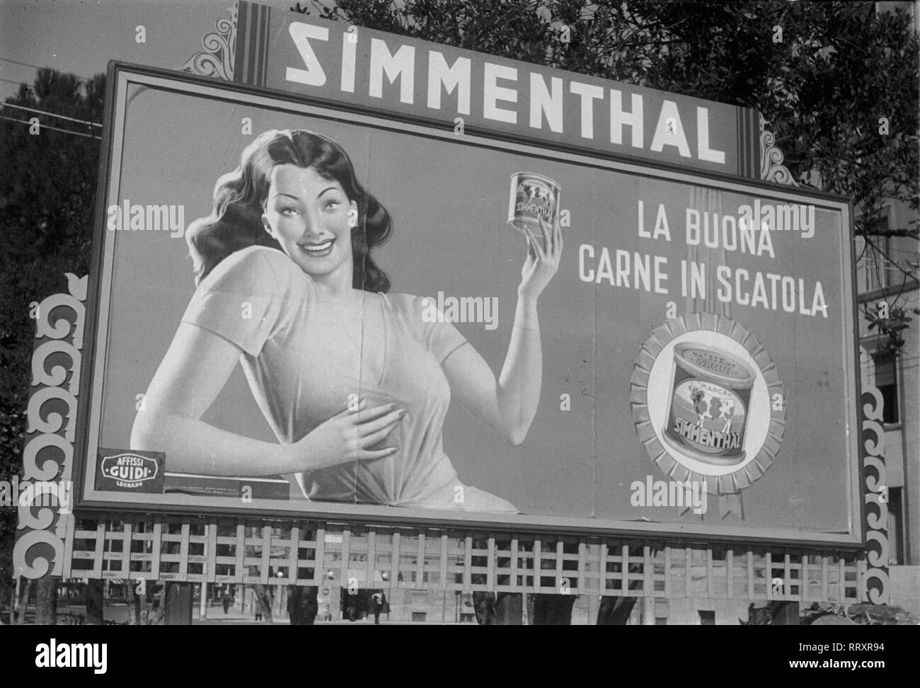 Poster - poster pubblicitario a Napoli, 1950. Foto di Erich Andres Italia, Napoli, viaggi, pubblicità, poster, 1950 Werbeplakat, Neapel, Italien ca. 1950 Foto Stock