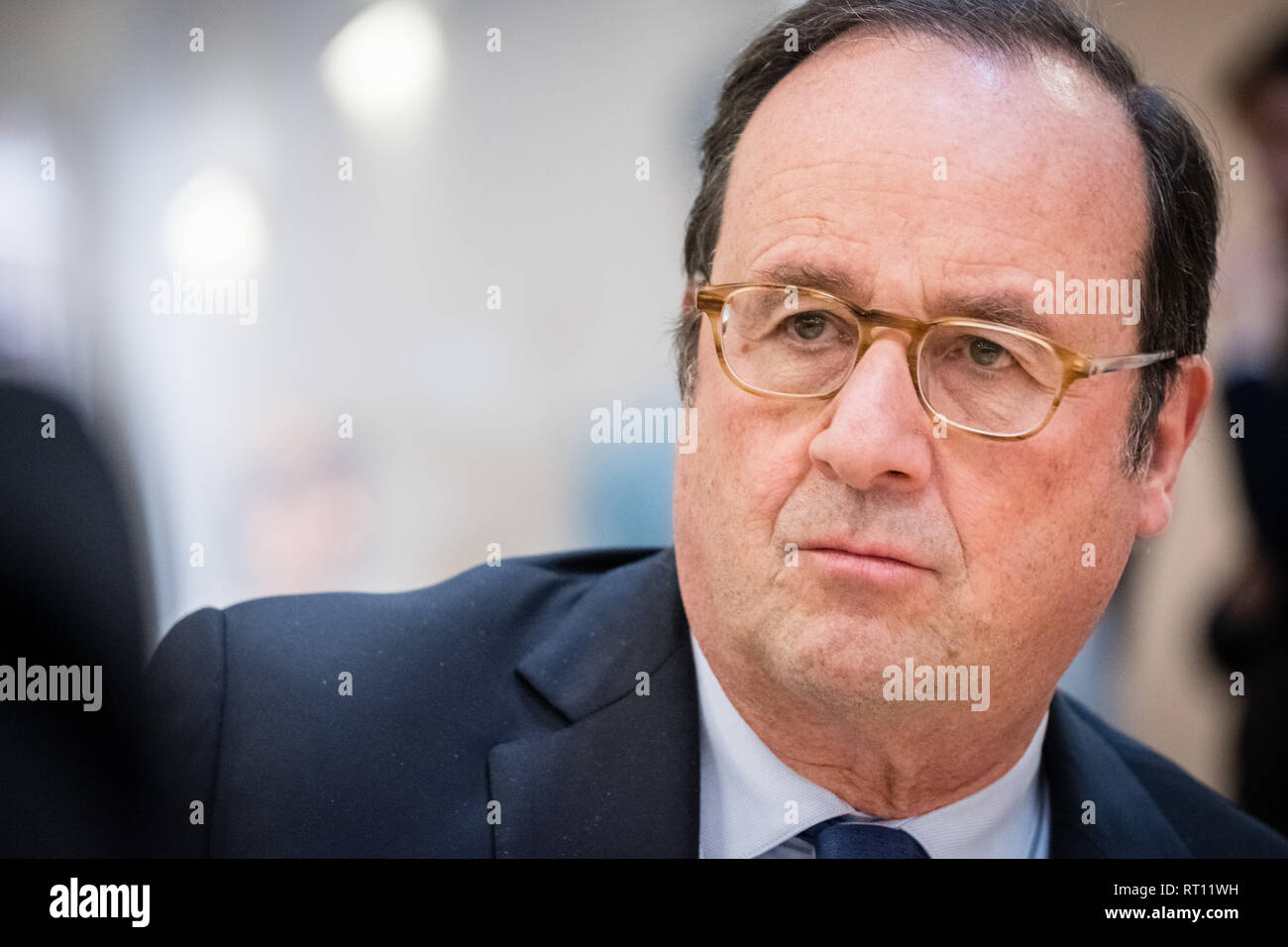 François Hollande ex presidente della repubblica francese Foto Stock