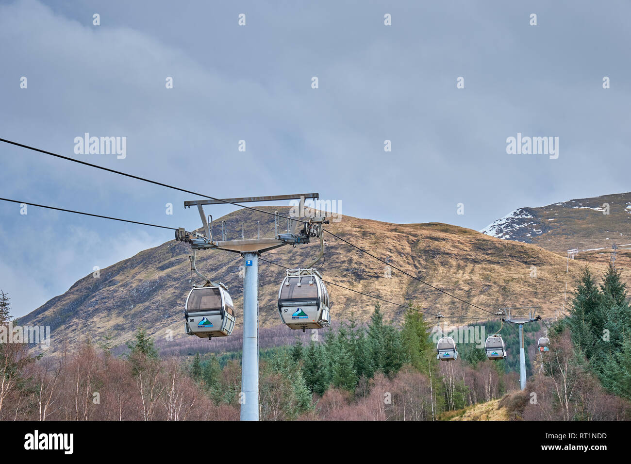 La gamma di Nevis Mountain Gondola Nevis gamma Mountain Resort Fort William PH33 6SQ Foto Stock