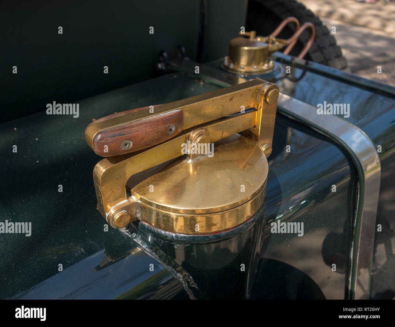 Vintage del bocchettone di riempimento serbatoio carburante Foto Stock