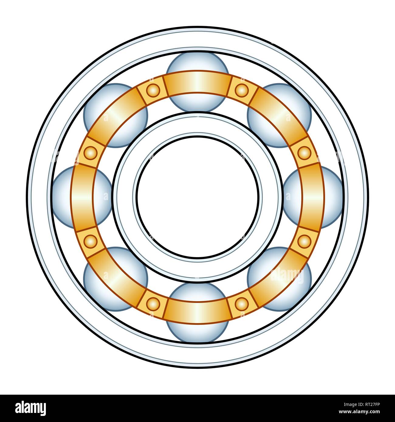 Illustrazione del cuscinetto a sfera design Illustrazione Vettoriale