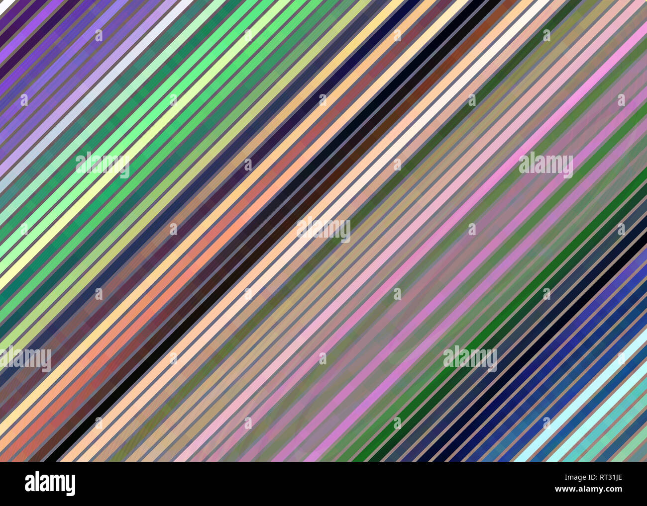 Verde, blu, viola, marrone, nero e il piano bianco le linee diagonali di sfondo fantasy Foto Stock