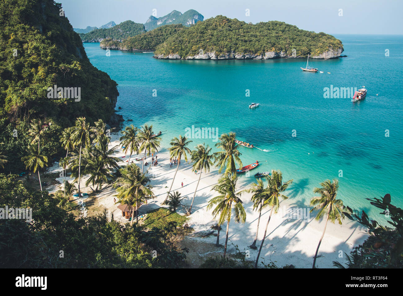 Splendida spiaggia a Ang Thong National Park, Thailandia Foto Stock