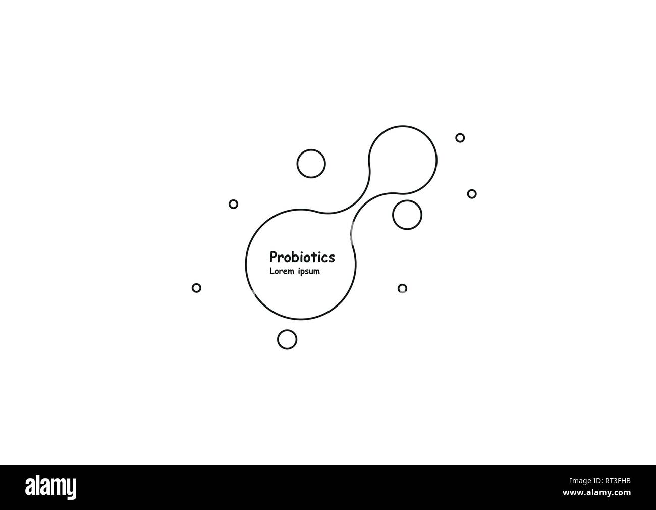 La biotecnologia. Molecola di simbolo. Logo vettoriale modello. Molecola di astratta template vettoriale. Lo sviluppo delle nanotecnologie. Logo per il settore medico Illustrazione Vettoriale