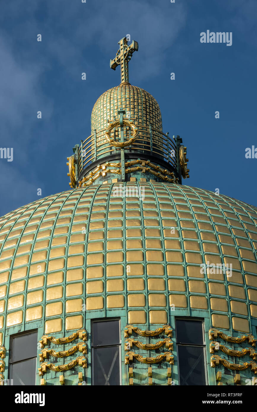 Otto Wagner chiesa (Kirche am Steinhof) a Vienna, in Austria Foto Stock