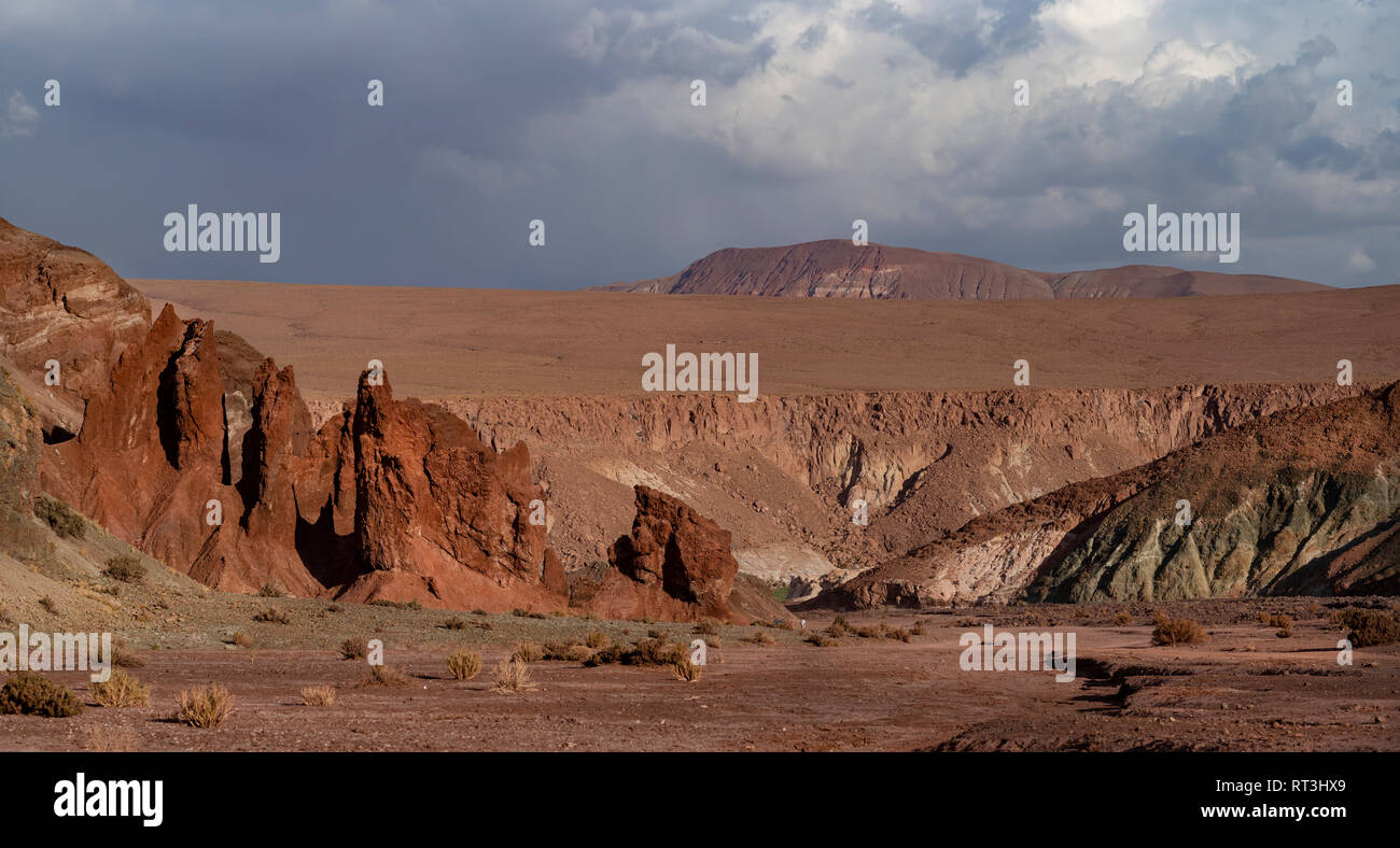 Rainbow Valley, il Deserto di Atacama, Cile. Foto Stock