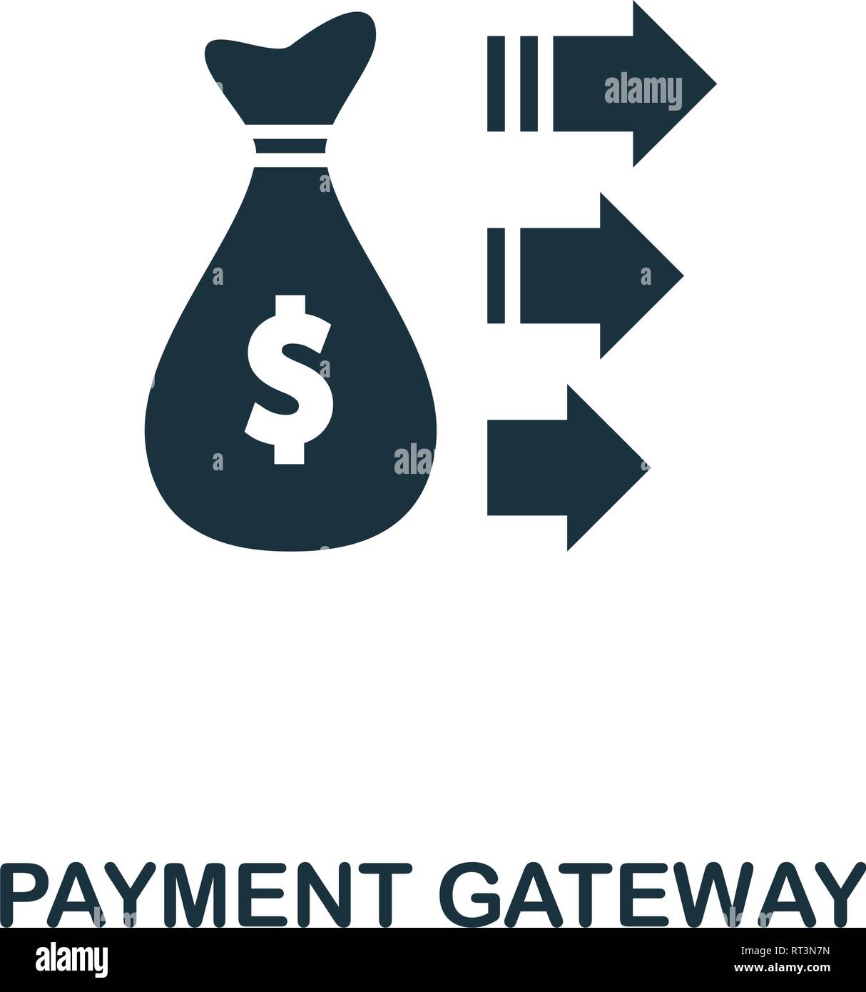 Gateway di pagamento e la relativa icona. Elemento creativo design dalla tecnologia di fintech raccolta di icone. Pixel perfetto Gateway di pagamento icona per web design, applicazioni Illustrazione Vettoriale