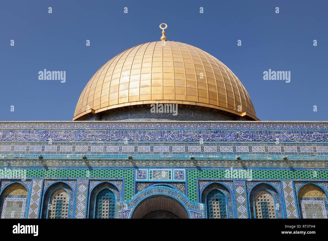 Israele, Gerusalemme, Cupola della roccia, cupola dorata Foto Stock