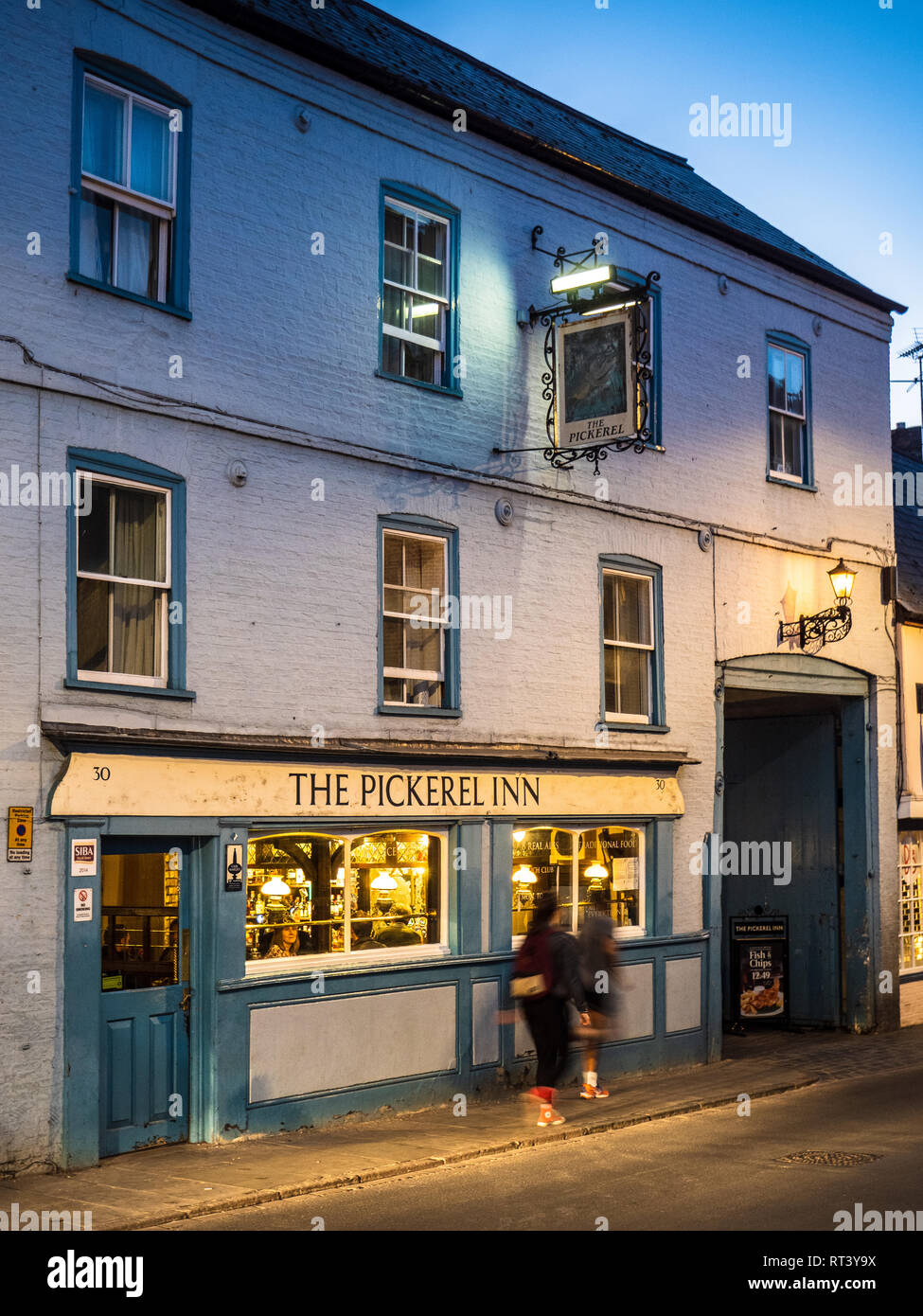 Pickerel Inn Cambridge - public house ritiene che data dal 1608 su Maddalena Street a Cambridge nel centro città Foto Stock