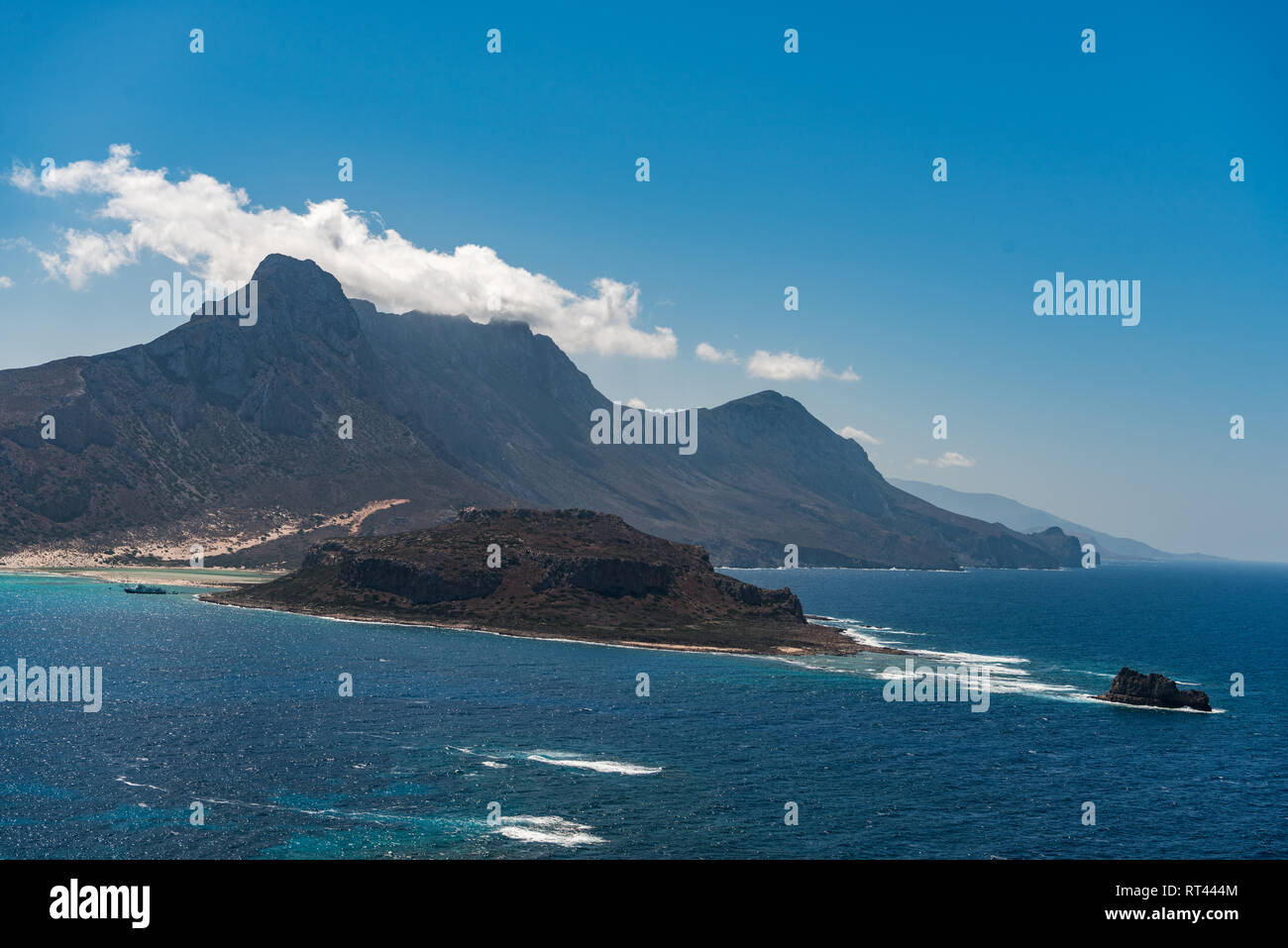Vista dalla fortezza Gramvousa Foto Stock