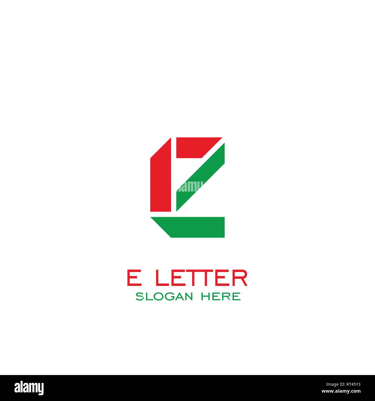 Lettera e logo design. lettera iniziale e logo grafico modello. Illustrazione Vettoriale