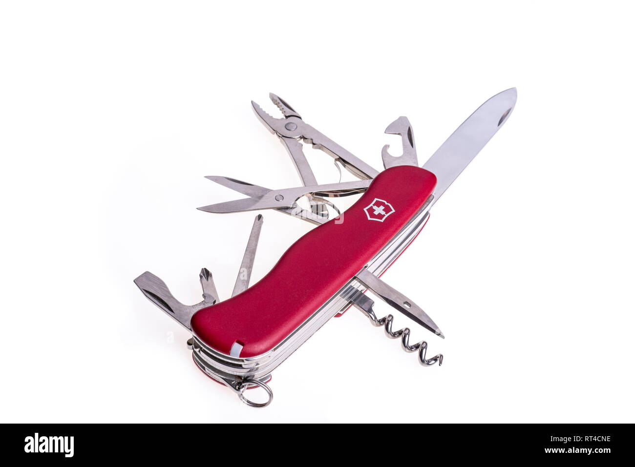 Il coltinello svizzero o tasca multi utensile. Foto Stock