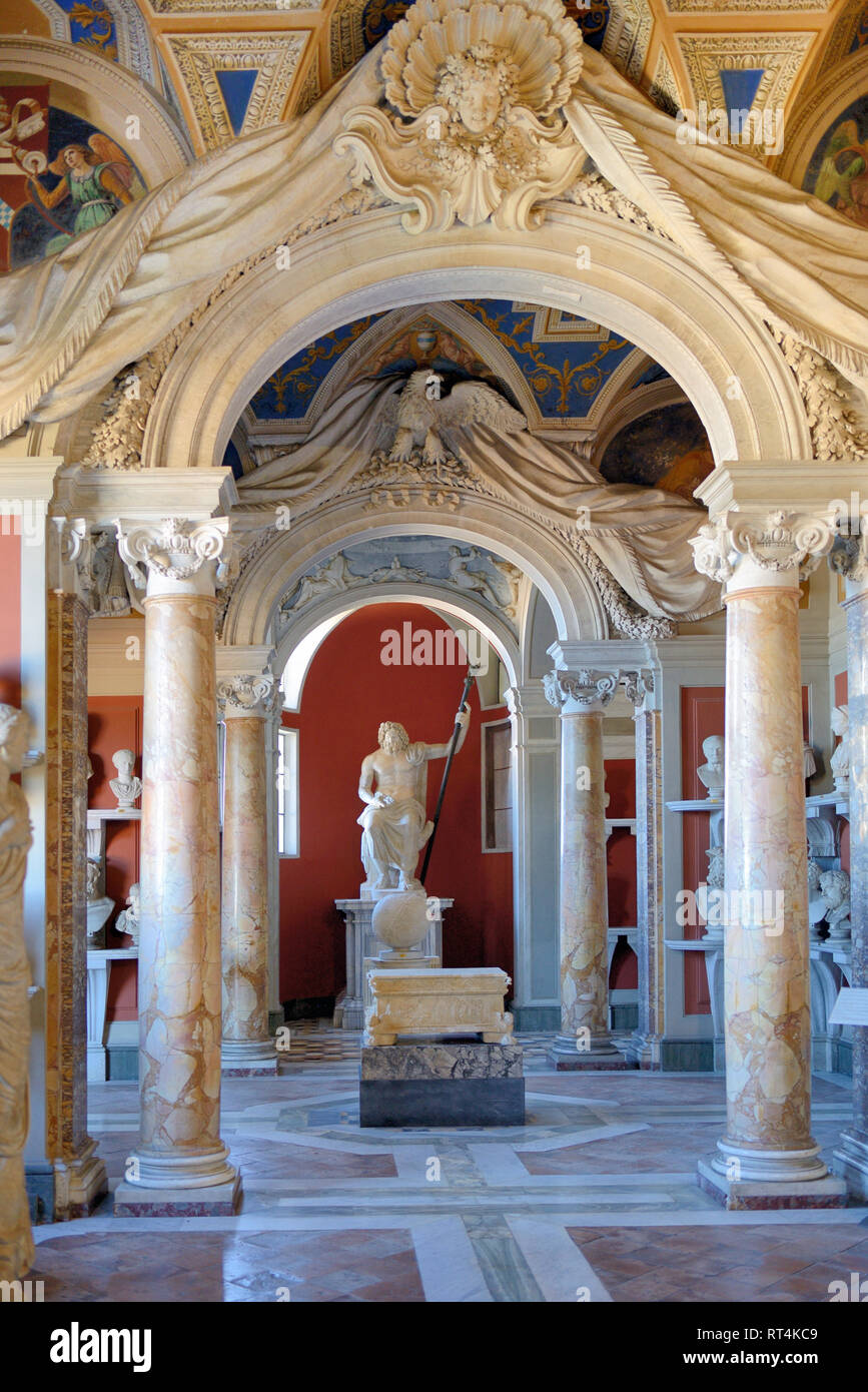 Interno barocco Hall nel Museo del Vaticano o Musei Vaticani Foto Stock