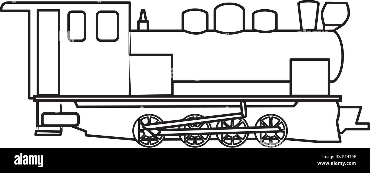 Vecchia locomotiva a vapore Illustrazione Vettoriale