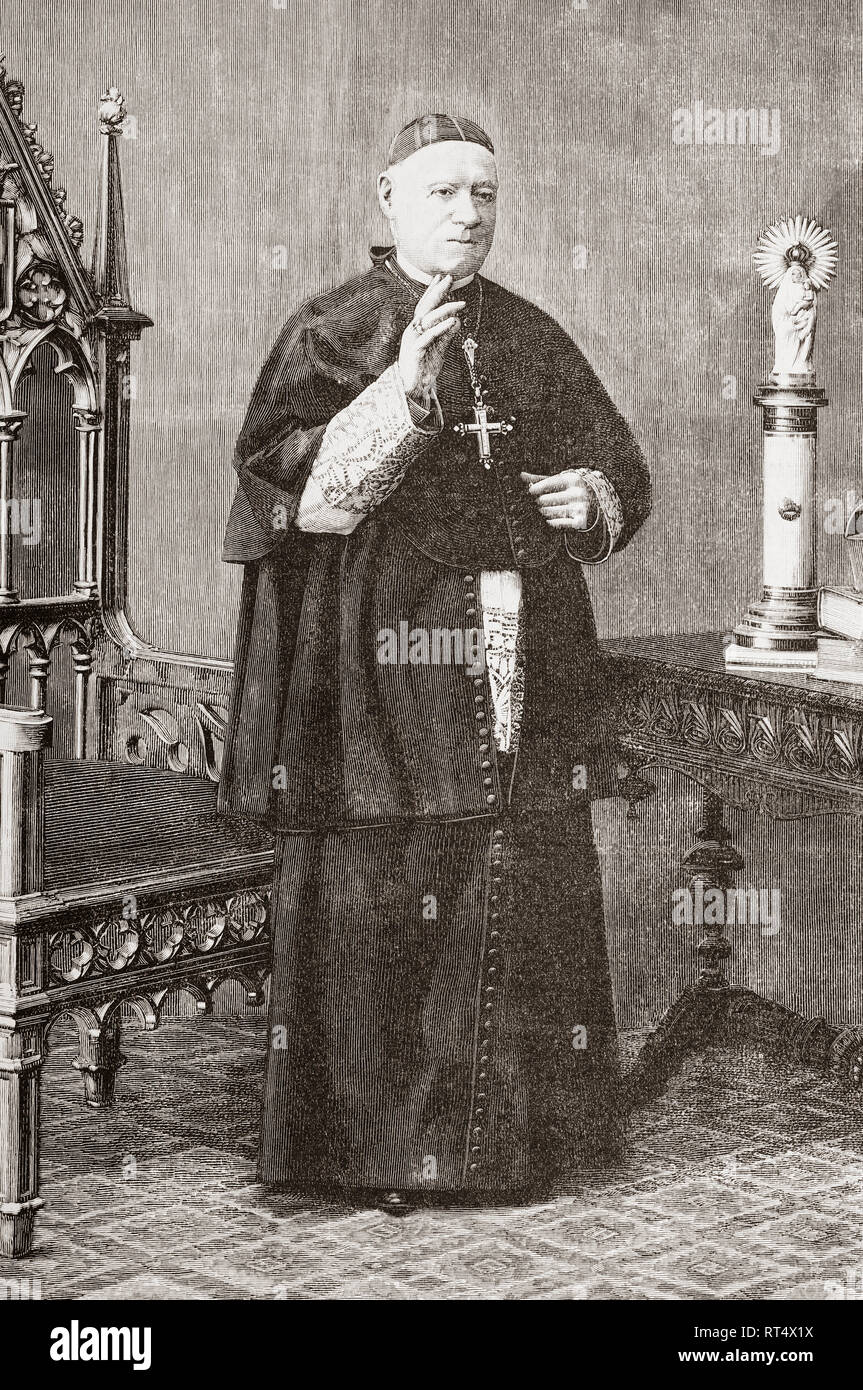 Francisco de Paula Benavides y Navarrete, 1810 - 1895. Arcivescovo di Saragozza e Patriarca delle Indie Occidentali. Da La Ilustracion Artistica, pubblicato 1887. Foto Stock