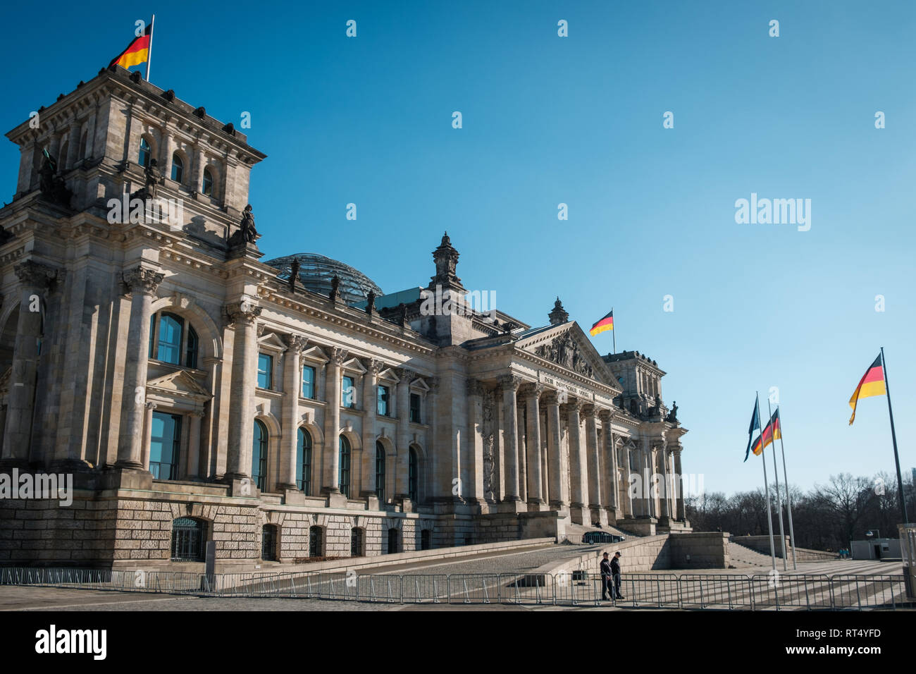 Berlino, Germania - febbraio 2019: il tedesco edificio del Reichstag a Berlino, Germania Foto Stock