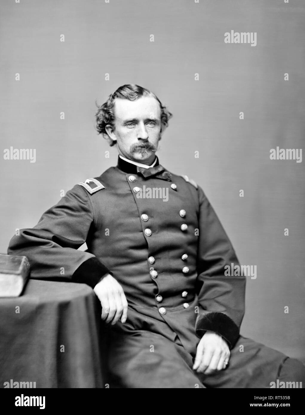 La guerra civile americana ritratto del generale George Armstrong Custer, 1864. Foto Stock