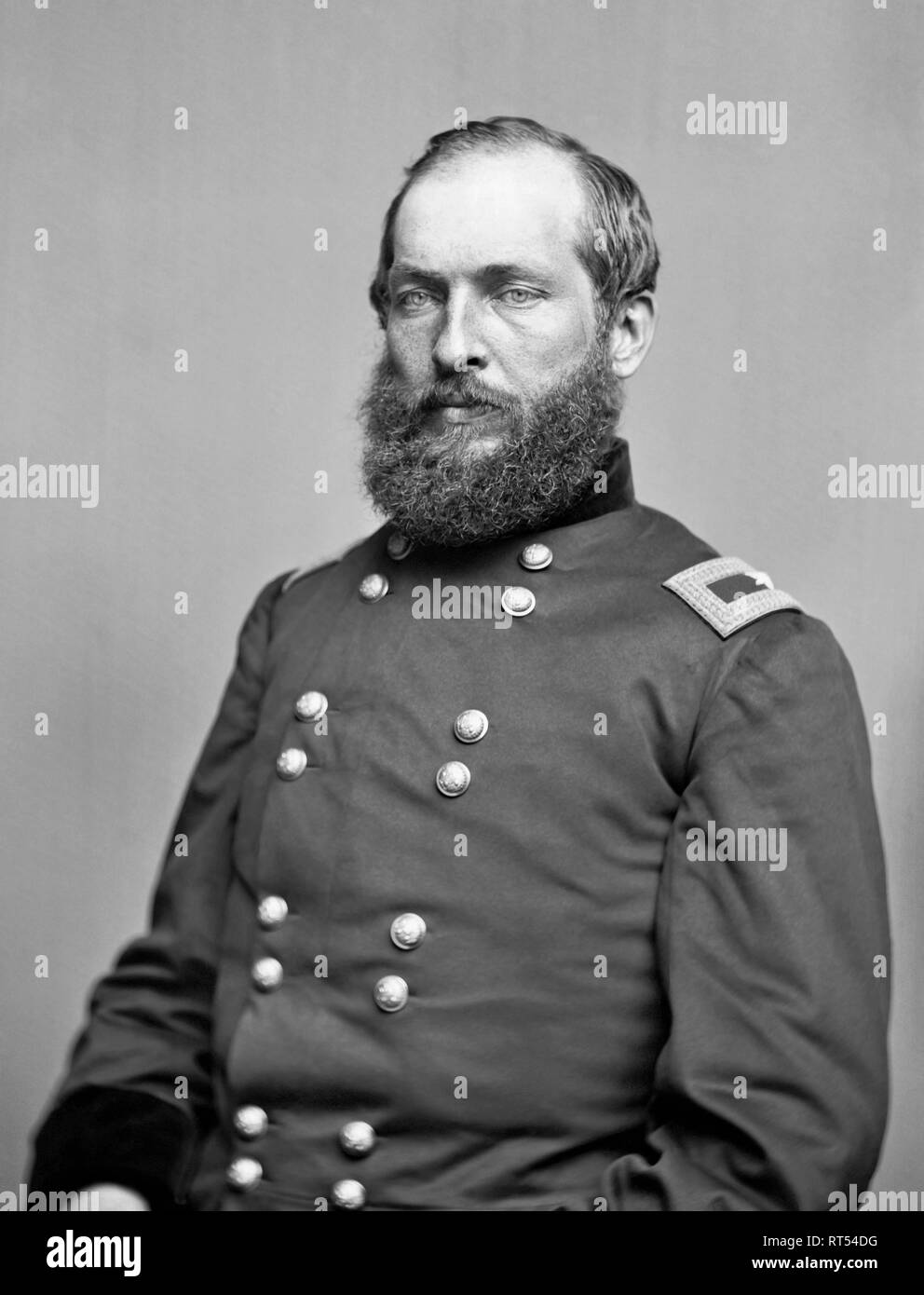 La guerra civile ritratto del Generale James Garfield. Foto Stock