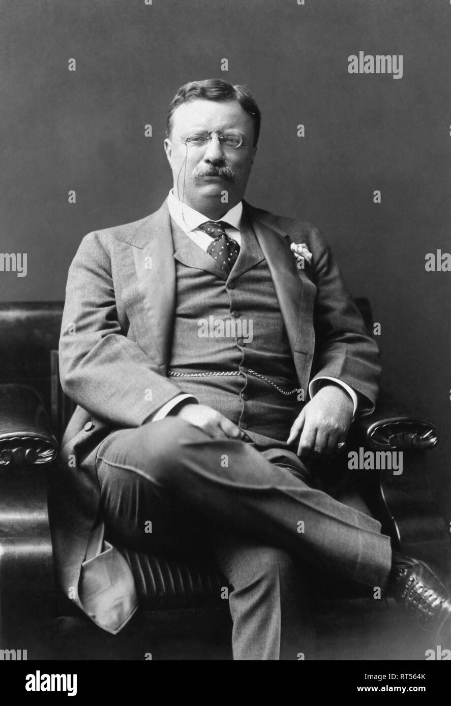 Storia presidenziale fotografia di Theodore Roosevelt, datata 1906. Foto Stock