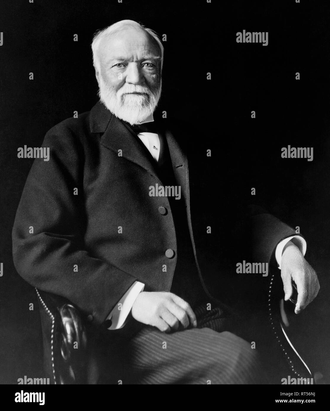 Storia americana ritratto di Andrew Carnegie. Foto Stock