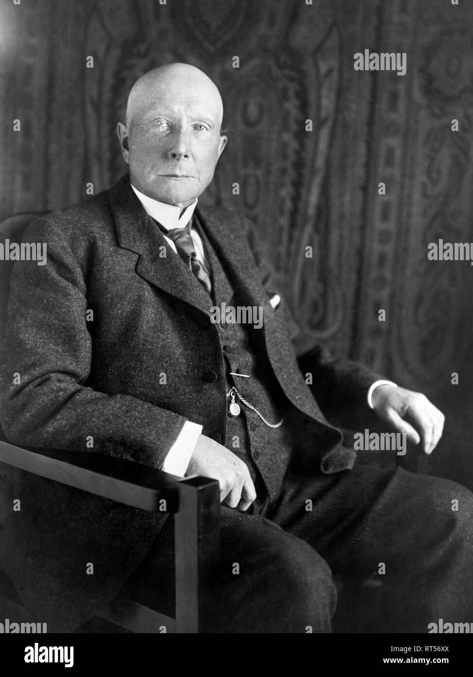 Ritratto di American business magnate John D. Rockefeller. Foto Stock