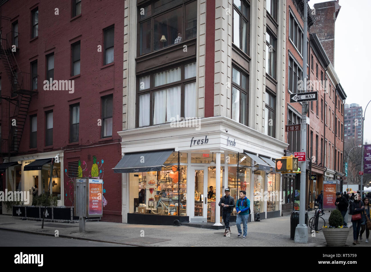 New York City, NY - Marzo 25, 2017: Tipici New York angolo di Soho a Manhattan, NY Foto Stock