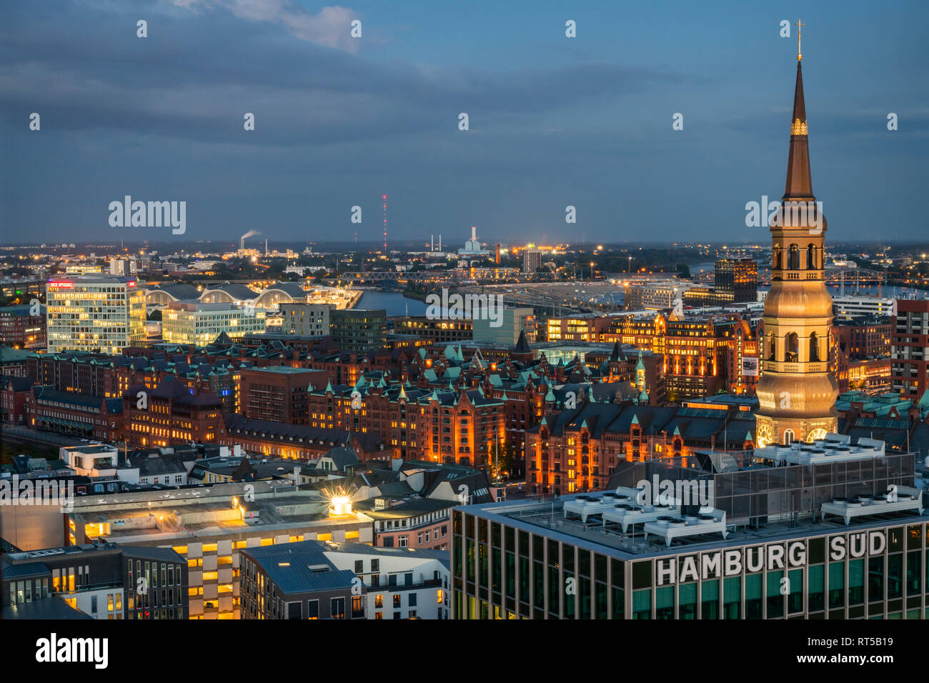 Germania, Amburgo, il vecchio quartiere di magazzino e di san Jacob Foto Stock
