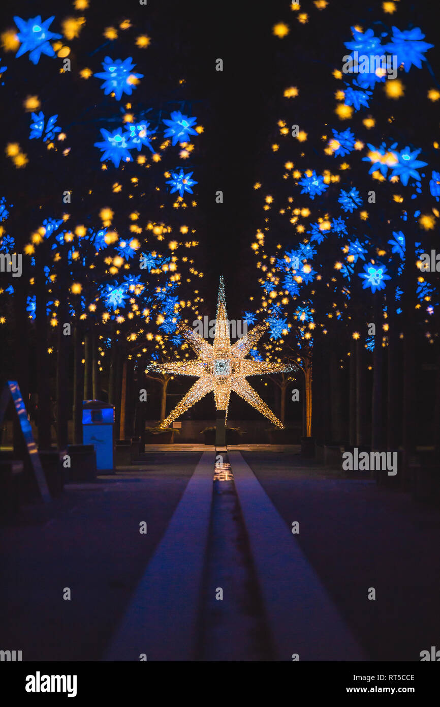 Germania, Berlino, decorazione di Natale, moravi star Foto Stock
