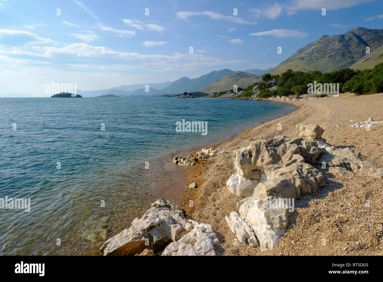 Montenegro, il Lago di Scutari, spiaggia di Murici Foto Stock