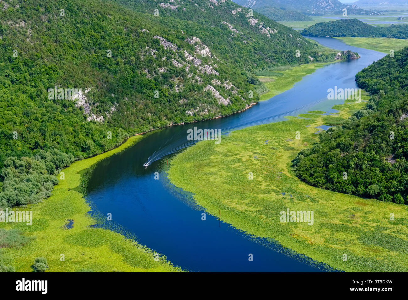 Montenegro, fiume Crnojevic visto da Pavlova Strana lookout Foto Stock