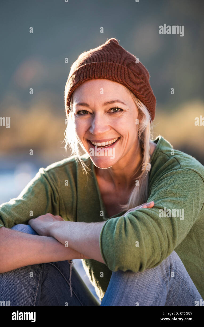 Ritratto di sorridere donna matura Foto Stock