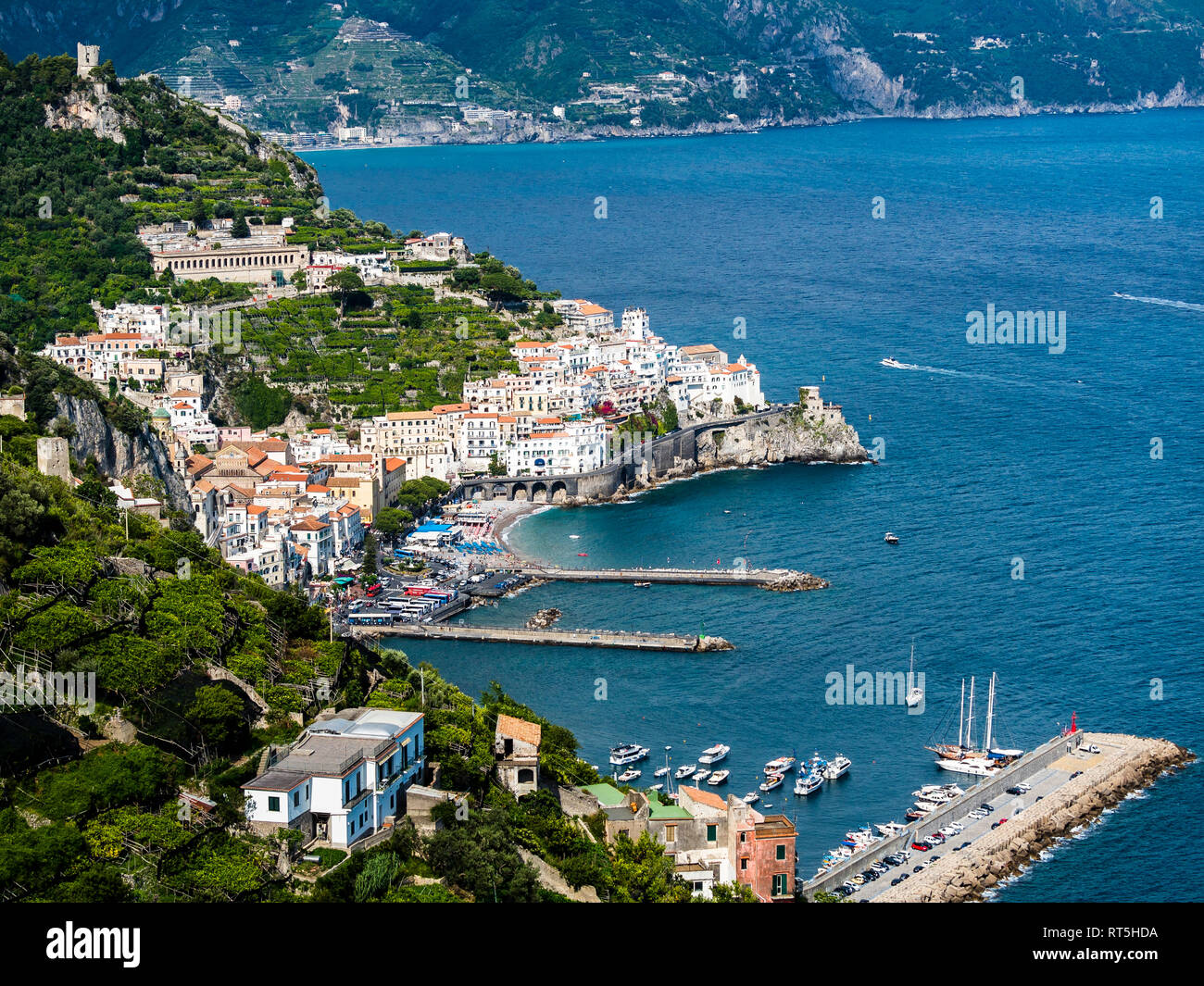 L'Italia, Campania, Costiera Amalfitana, la Penisola Sorrentina, Amalfi Foto Stock