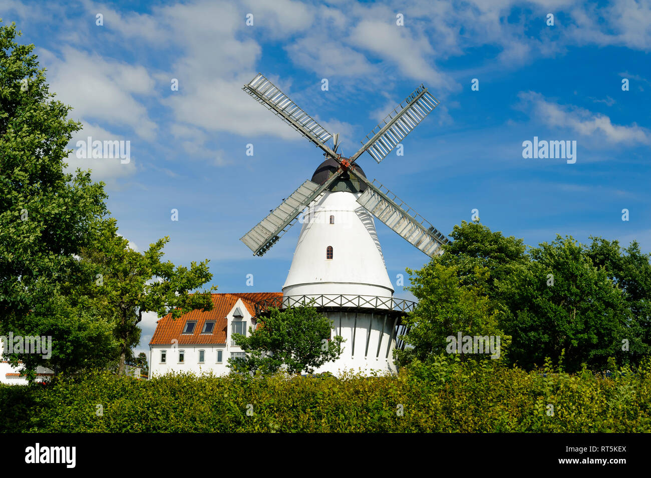 Danimarca, nello Jutland, Sonderborg, mulino a vento Foto Stock