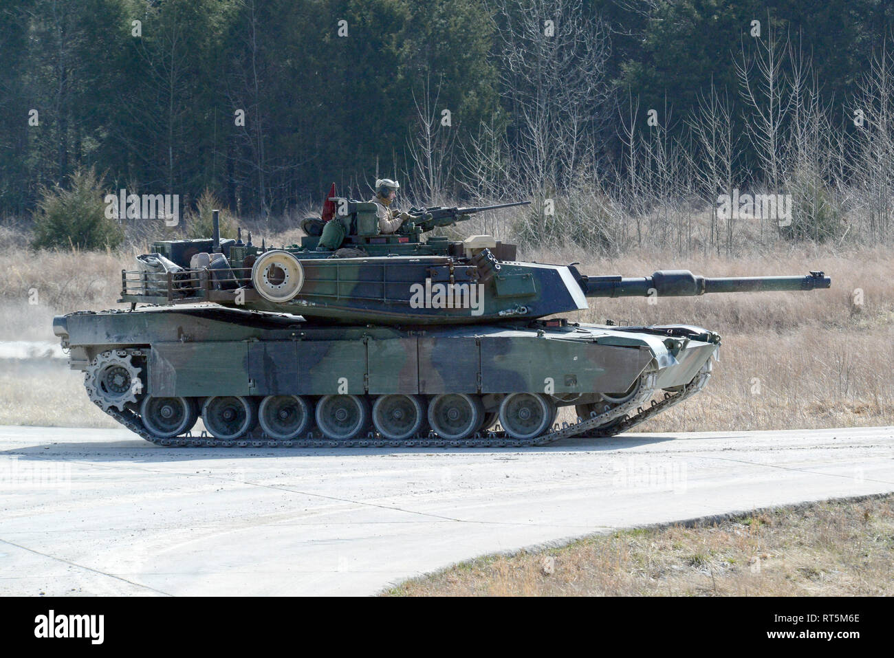 Stato Unito Marine Corp 4° Divisione condotta loro 2019 serbatoio annuale Gunnery qualifiche a Fort Knox, Kentucky. (US Army Foto di Charles Leffler) Foto Stock