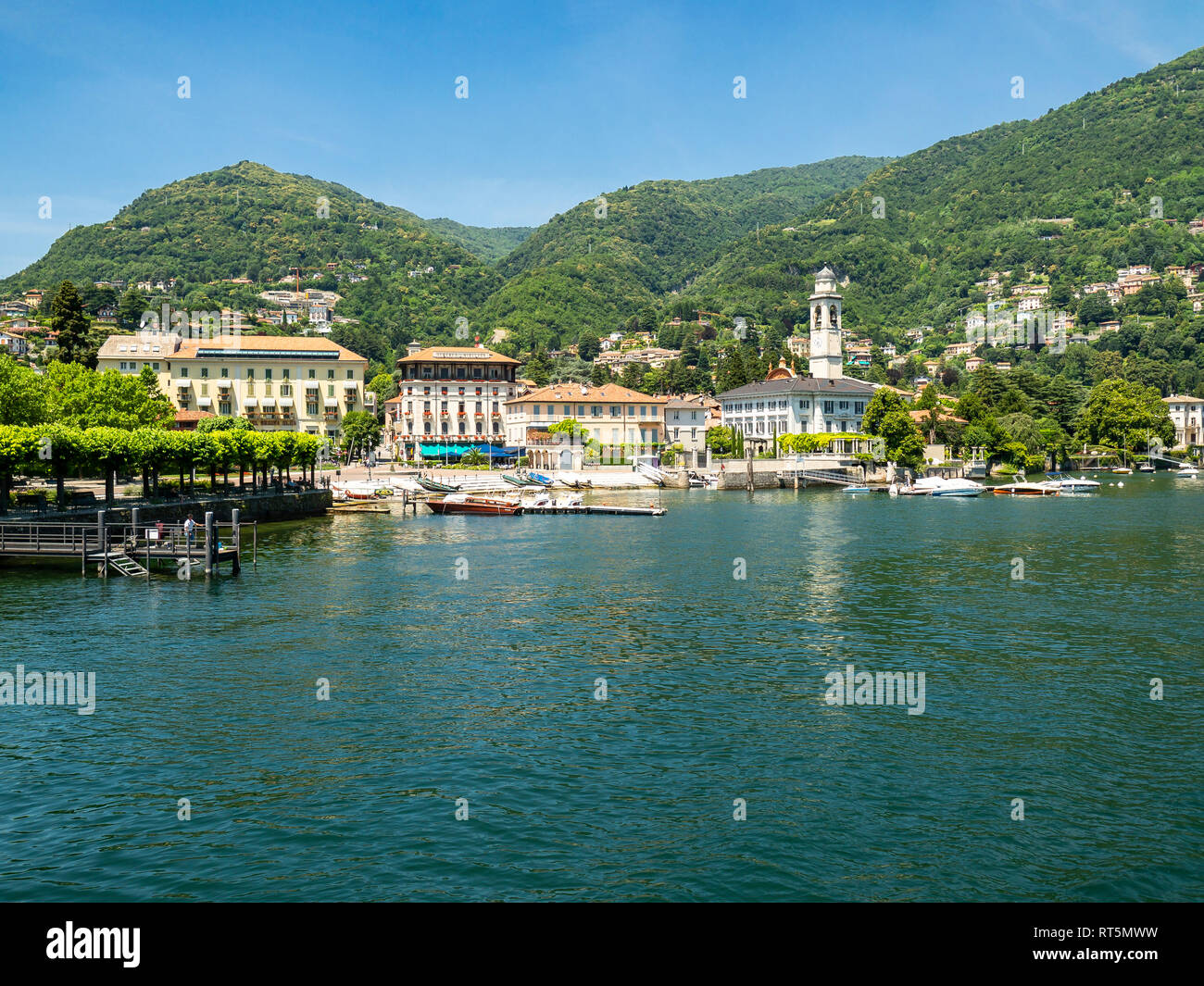 L'Italia, Lombardia, Lago di Como, Torno, townscape Foto Stock