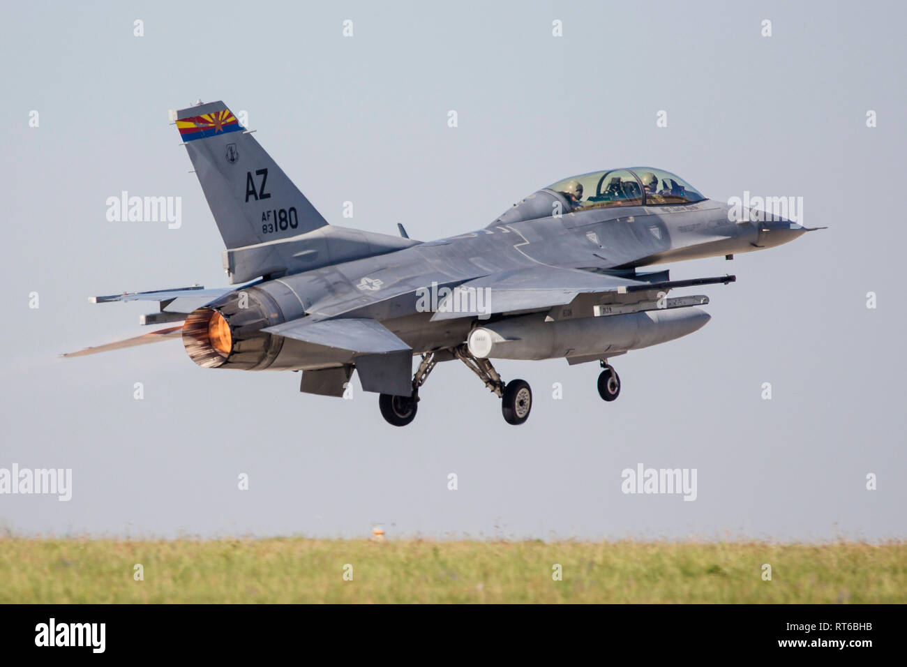 Arizona Air National Guard F-16D tenuto spento. Foto Stock