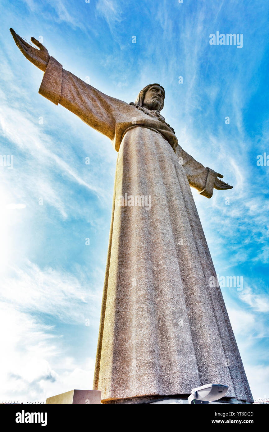 Christo statua, Lisbona, Portogallo Foto Stock