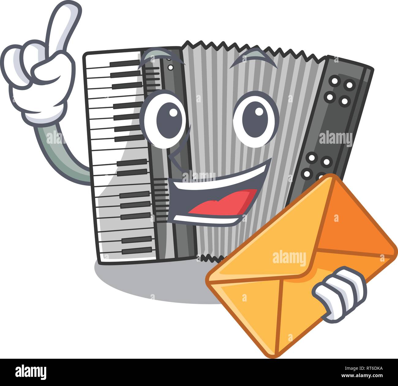 Con busta secondo la forma di legno di caratteri Illustrazione Vettoriale