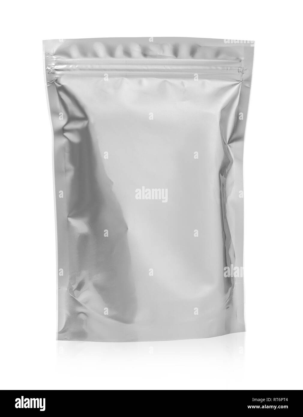 Blank Food Stand Up sacca flessibile Snack bustina sacchetto. Mock up con tracciato di ritaglio Foto Stock