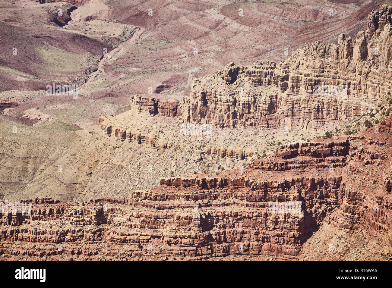 Grand Canyon formazioni rocciose, Arizona, Stati Uniti. Foto Stock