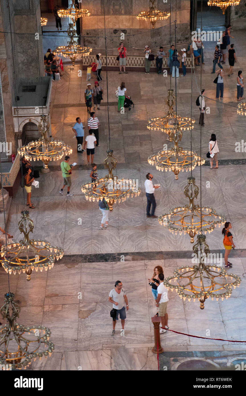 Asia, la Turchia, Istanbul, Hagia Sophia interno Foto Stock
