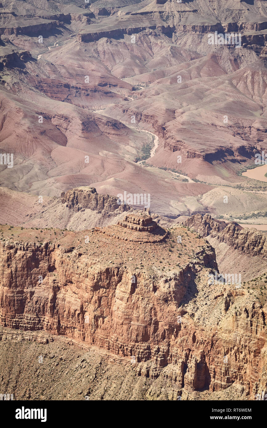 Vista del Grand Canyon formazioni rocciose, Arizona, Stati Uniti. Foto Stock