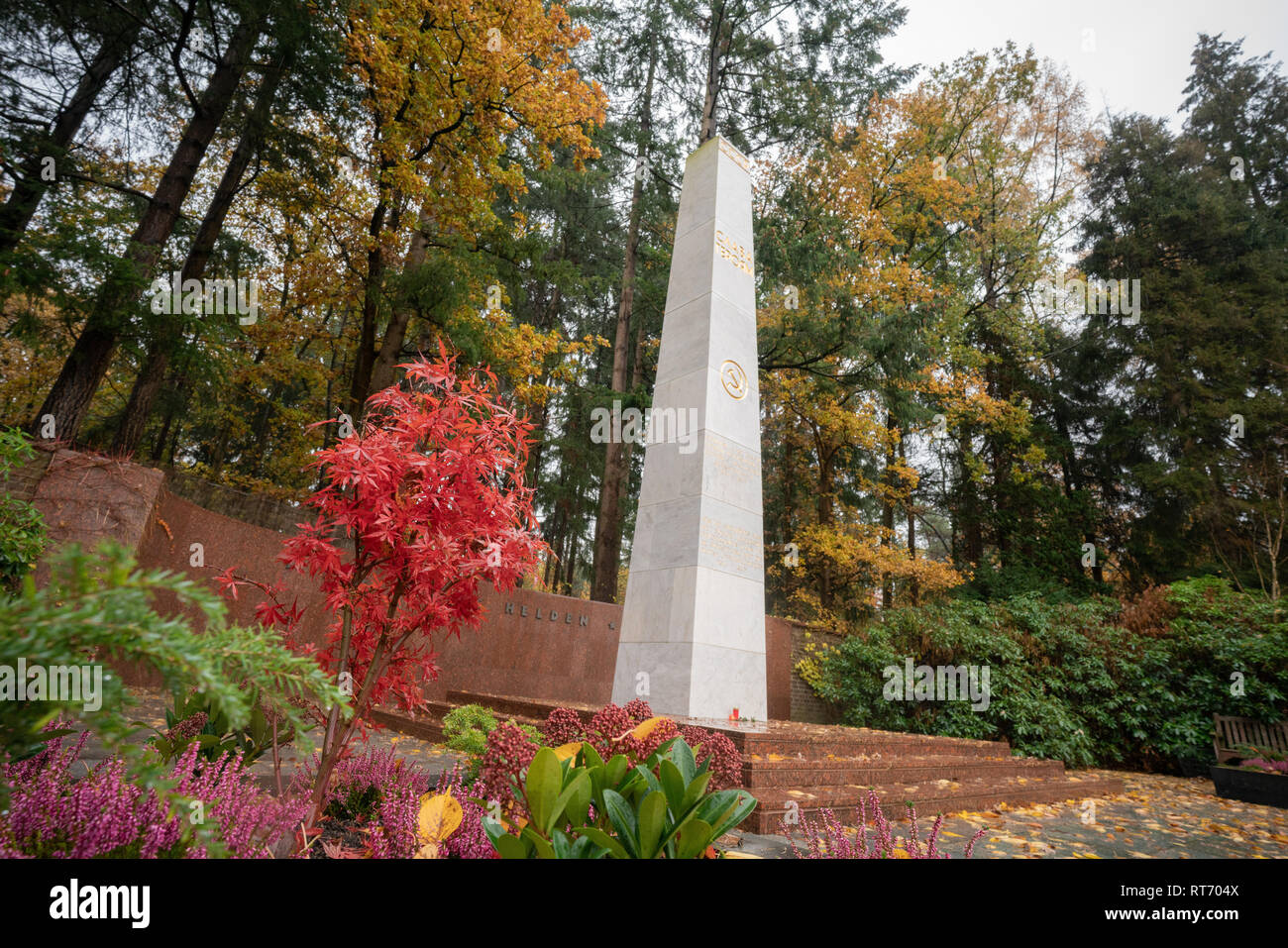 Campo russo di onore al Rusthof Amersfoort crematorio e cimitero - Paesi Bassi Foto Stock