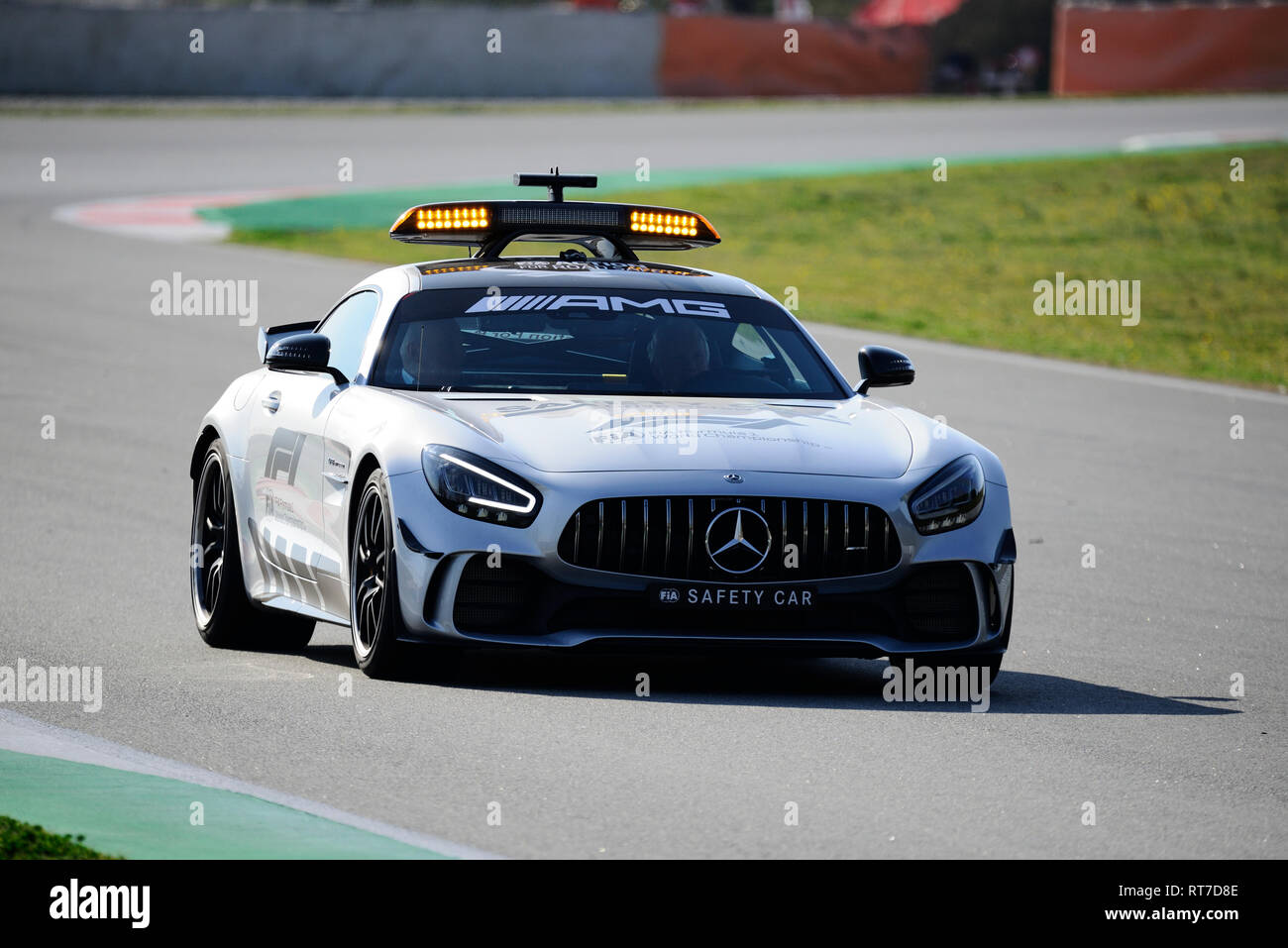 Barcellona, Spagna. 28 Feb, 2019. Formula Uno test pre stagionali, giorno sette, Mercedes AMG Safety Car in azione durante il periodo della Formula Uno Giorni di prova Credito: Pablo Guillen/Alamy Live News Foto Stock